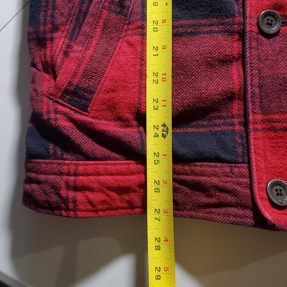 HOLLISTER black and red plaid coat Mens sz L - shipping incl - Picture 10 of 16